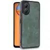 Oppo A38 Kılıf Aras Deri Kapak - Koyu Yeşil