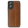 Oppo A38 Kılıf Flip Cover - Taba