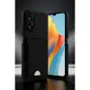 Oppo A38 Kılıf Kelvin Kartvizitli Silikon - Siyah