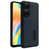 Oppo A38 Sara Kartvizitli Deri Kılıf - Lacivert