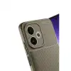 Oppo A5 Pro 4g Kılıf Auto Focus Karbon Kapak - Kahverengi