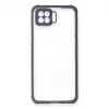Oppo A73 Kılıf Miami Şeffaf Silikon - Gri