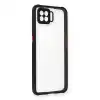 Oppo A73 Kılıf Miami Şeffaf Silikon - Siyah