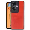 Oppo Reno 11f Kılıf Aras Deri Kapak - Kırmızı