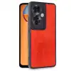 Oppo Reno 11f Kılıf Aras Deri Kapak - Kırmızı