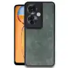 Oppo Reno 11f Kılıf Aras Deri Kapak - Koyu Yeşil