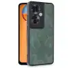 Oppo Reno 11f Kılıf Aras Deri Kapak - Koyu Yeşil