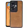 Oppo Reno 11f Kılıf Aras Deri Kapak - Taba