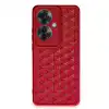 Oppo Reno 11f Kılıf Petek Silikon Kapak - Kırmızı