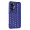 Oppo Reno 11f Kılıf Petek Silikon Kapak - Lacivert