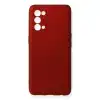 Oppo Reno 5 Pro Kılıf First Silikon - Bordo
