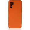 Oppo Reno 6 Kılıf Nano İçi Kadife Silikon - Turuncu