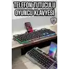 Oyuncu Klavyesi Q Klavye RGB Işıklı Mouse Hediyeli