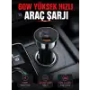 PD 30W Çift USB-C Araç Şarj Cihazı 60W Hızlı Şarj Adaptörü
