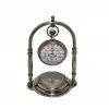 Pirinç Masa Üstü Pusulalı Saat 15224