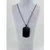 Plaka Tasarım Büyük Boy  Çelik Erkek Kolye