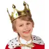 Plastik Kral Tacı Altın Renk Çocuk Boy