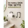 Pratik Yapışkanlı Rulo Kağıtlık ve Havlu Bez Askılığı 2 Parça Düzenleyici Set