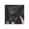 Realme 11 Pro Kılıf Pars Lens Yüzüklü Silikon - Kırmızı