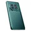 Realme 12 Pro Plus Kılıf Auto Focus Karbon Kapak - Koyu Yeşil