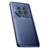 Realme 12 Pro Plus Kılıf Auto Focus Karbon Kapak - Lacivert