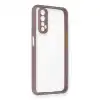 Realme 7 Kılıf Miami Şeffaf Silikon - Açık Mor