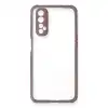 Realme 7 Kılıf Miami Şeffaf Silikon - Açık Mor