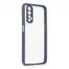 Realme 7 Kılıf Miami Şeffaf Silikon - Gri
