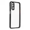 Realme 7 Kılıf Miami Şeffaf Silikon - Siyah