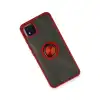 Realme C11 2021 Kılıf Montreal Yüzüklü Silikon Kapak - Kırmızı