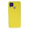 Realme C15 Kılıf Nano İçi Kadife Silikon - Sarı