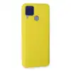 Realme C15 Kılıf Nano İçi Kadife Silikon - Sarı