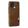 Realme C21 Kılıf Loop Deri Silikon - Kahverengi