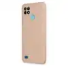 Realme C21 Kılıf Nano İçi Kadife Silikon - Pudra