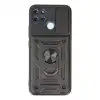 Realme C25y Kılıf Pars Lens Yüzüklü Silikon - Siyah