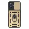 Realme C35 Kılıf Pars Lens Yüzüklü Silikon - Gold