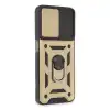 Realme C35 Kılıf Pars Lens Yüzüklü Silikon - Gold