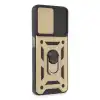 Realme C35 Kılıf Pars Lens Yüzüklü Silikon - Gold