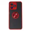 Realme C53 Kılıf Montreal Yüzüklü Silikon Kapak - Kırmızı