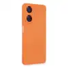 Realme C55 Kılıf Nano İçi Kadife Silikon - Turuncu