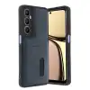 Realme C65 Sara Kartvizitli Deri Kılıf - Lacivert