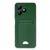 Realme Note 50 4g Kılıf Kelvin Kartvizitli Silikon - Koyu Yeşil