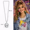 Retro Disko Topu Şekilli 8039ler 9039lar Gümüş Renk Plastik Kolye