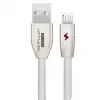 S53 Led Işıklı Micro Usb Kablo 1m 3a - Beyaz