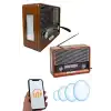 Saatli Fenerli Bluetooth Nostaljik Radyo AUX SD USB Girişli Bluetooth Hoparlör