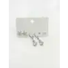 Sallantılı Çiçek Detaylı Altılı Küpe