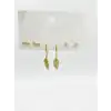 Sallantılı Yaprak Detaylı Altılı Küpe