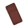Samsung Galaxy A01 Core Kılıf Kelvin Kartvizitli Silikon - Bordo