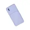 Samsung Galaxy A01 Core Kılıf Kelvin Kartvizitli Silikon - Lila