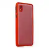 Samsung Galaxy A01 Core Kılıf Miami Şeffaf Silikon - Kırmızı